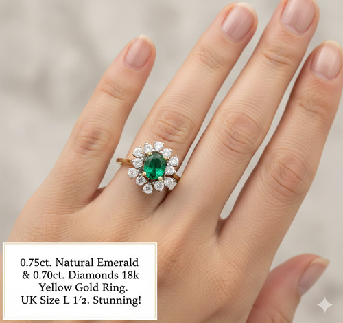 75ct natürlicher smaragd - 0.75ct,