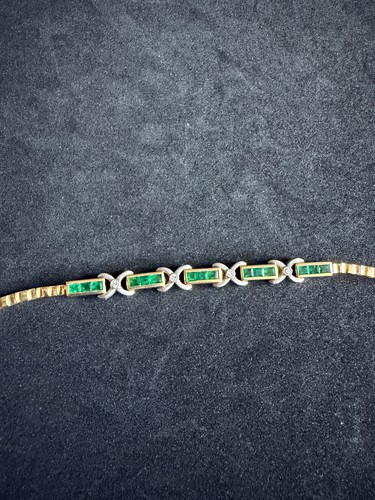 Goldarmband mit smaragd - goldarmband,