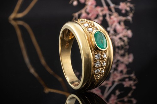 Anschmiegsamer smaragd ring - smaragd,