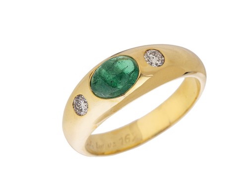 Ring 14kt gelbgold diamanten - gelbgold,