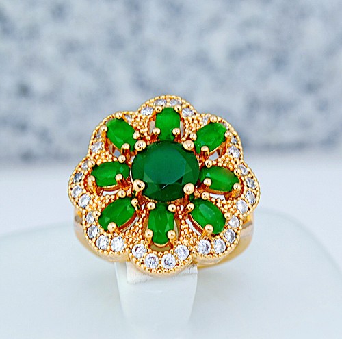 Damen ring grüne smaragd - damen,