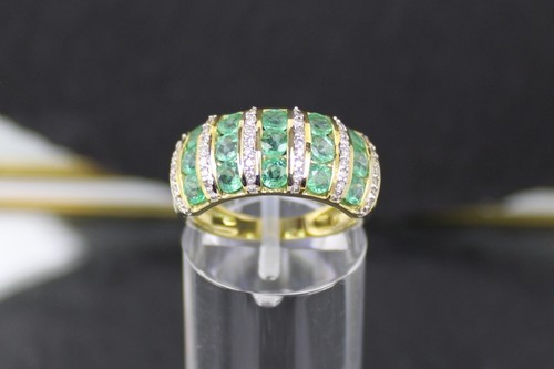 Smaragd diamant goldring aus - smaragd-diamant,