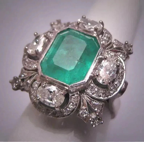 Smaragd vintage art - art, deco