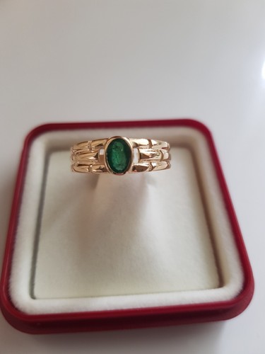 Smaragd ring gold - smaragd,