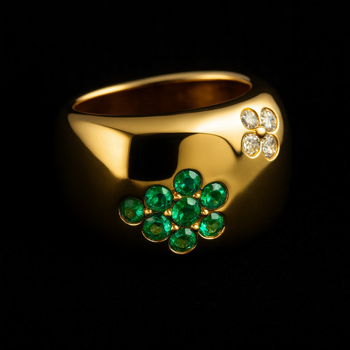 Vintage ring 750 gelbgold - vintage,