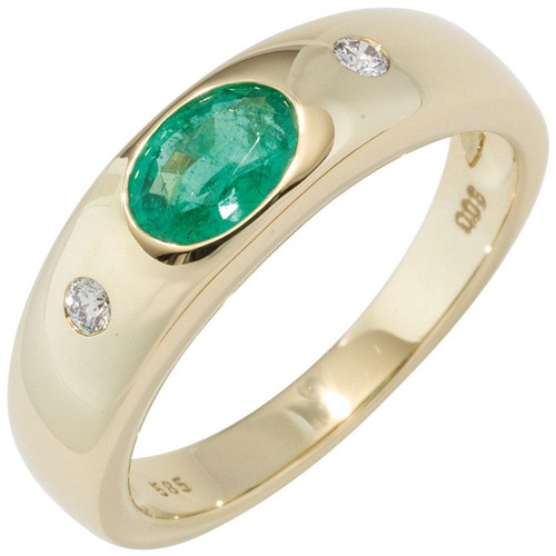 Ring damenring mit - ring, smaragd