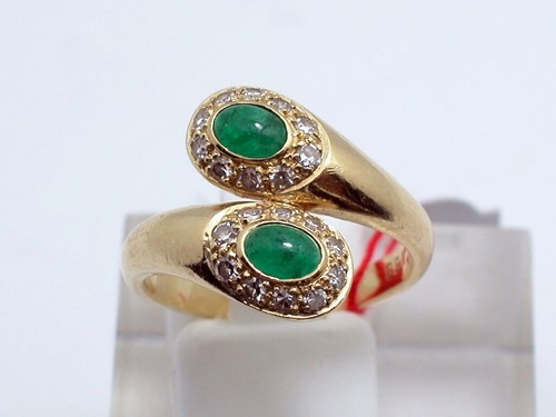 Smaragd brillant ring - brillant, in