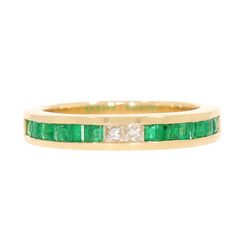 Ring mit smaragde - smaragde, 0,67