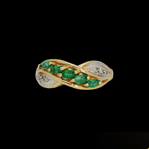 Smaragd diamant ring 585 - smaragd,