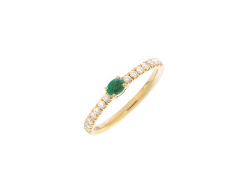 Ring 18kt gelbgold diamanten - ring,