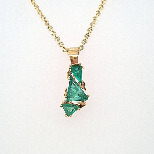 750er gelbgold anhänger mit - gelbgold, 3
