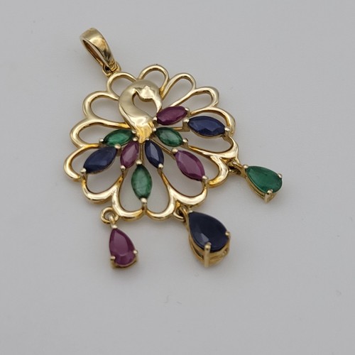 Anhänger gold 375 saphir - 375/-,