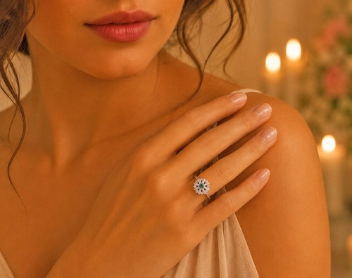Smaragd ring weißgold - weißgold, 14k