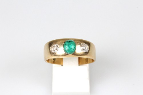 Ring karat gold - ring, smaragd