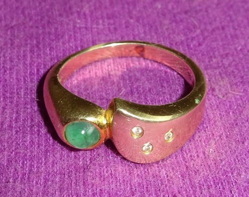 Smaragd ring ct - ct, gelbgold