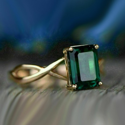 Grün smaragd diamant - 3,20, kt