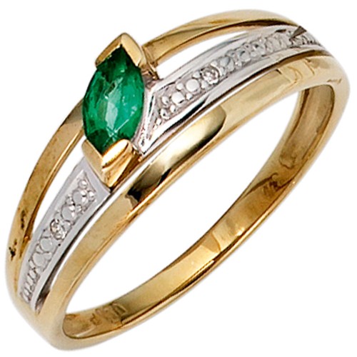 Ring damenring mit - damenring, smaragd