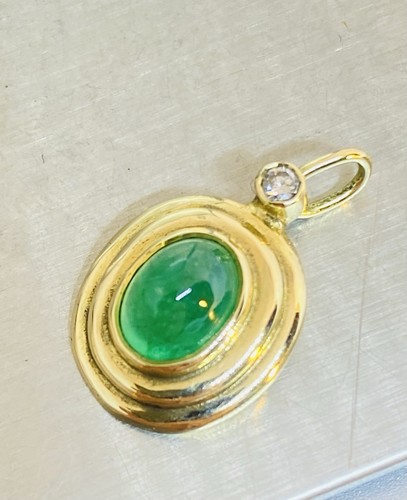Anhänger 750 gold - anhänger, smaragd