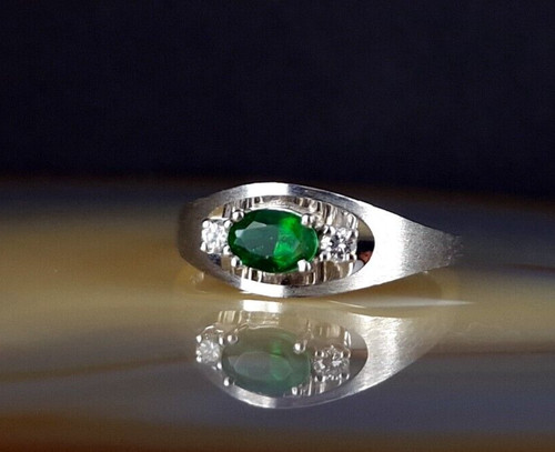 Ring 750 gold smaragd - 750, brillant