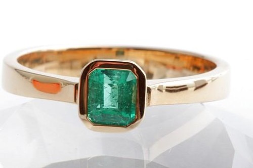 Smaragd ring 66ct 750 - smaragd, 18k